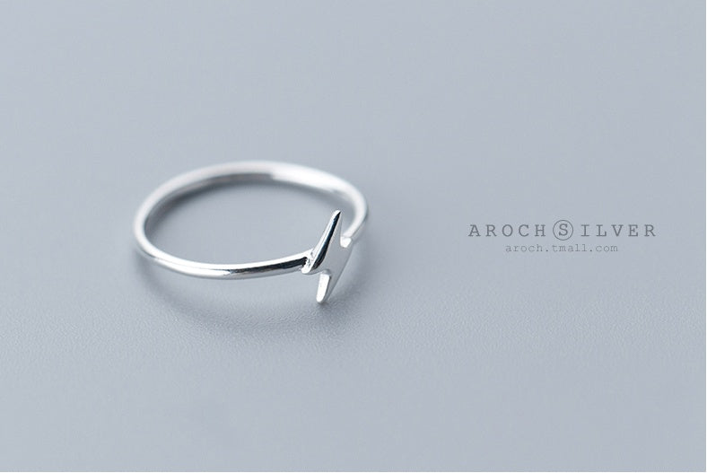 Minimalist Moon Cross Lightning Ring 925 Sterling Silver Tiny Joints For Fashion Women Party Gift Modern Jewel