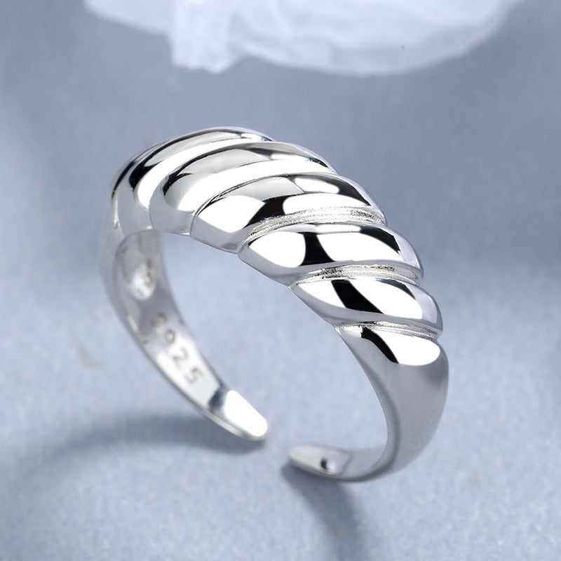 Gold Plated 925 Silver Twist Ring Minimalist Elegant Design Gifts Ready Individually Packaged For Your Holiday