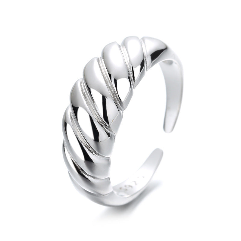 Gold Plated 925 Silver Twist Ring Minimalist Elegant Design Gifts Ready Individually Packaged For Your Holiday