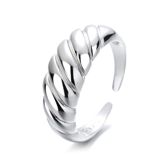 Gold Plated 925 Silver Twist Ring Minimalist Elegant Design Gifts Ready Individually Packaged For Your Holiday