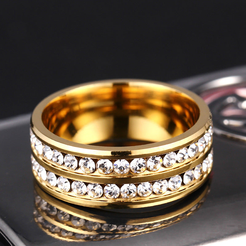 Titanium Steel Ring Electroplated European Style Durable Band For Everyday Wear Individually Packed Everyday Use