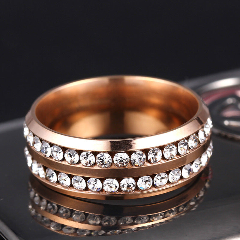 Titanium Steel Ring Electroplated European Style Durable Band For Everyday Wear Individually Packed Everyday Use