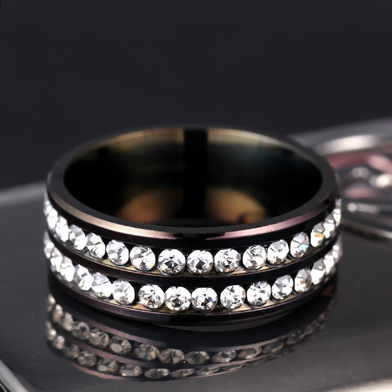 Titanium Steel Ring Electroplated European Style Durable Band For Everyday Wear Individually Packed Everyday Use
