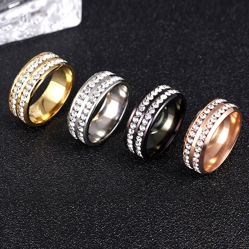 Titanium Steel Ring Electroplated European Style Durable Band For Everyday Wear Individually Packed Everyday Use