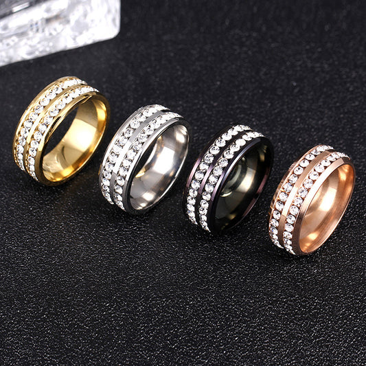 Titanium Steel Ring Electroplated European Style Durable Band For Everyday Wear Individually Packed Everyday Use