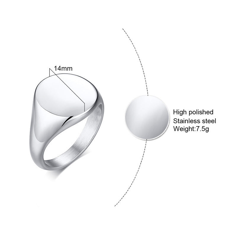 Stainless Steel Ring Korean Style Unisex Geometric Design Electroplated 18K Gold Accent Jewelry For Daily Wear