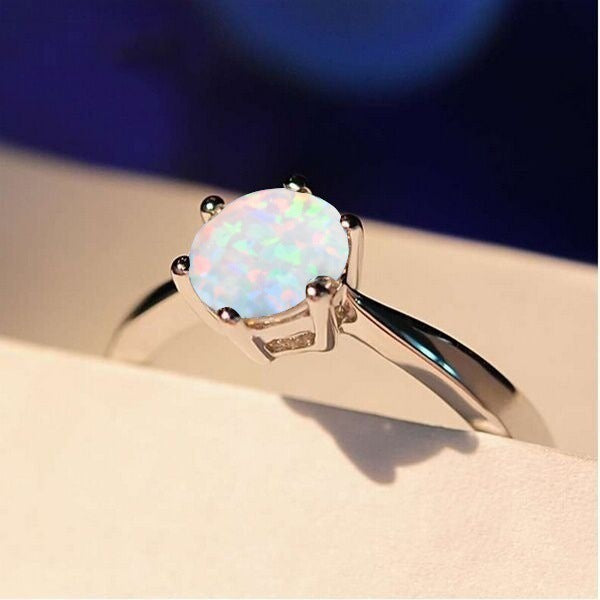 Gold Plated Alloy Crown Bracelet With White Opal Inlay Eight Prong European Style Jewelry Gift For Her Stylish