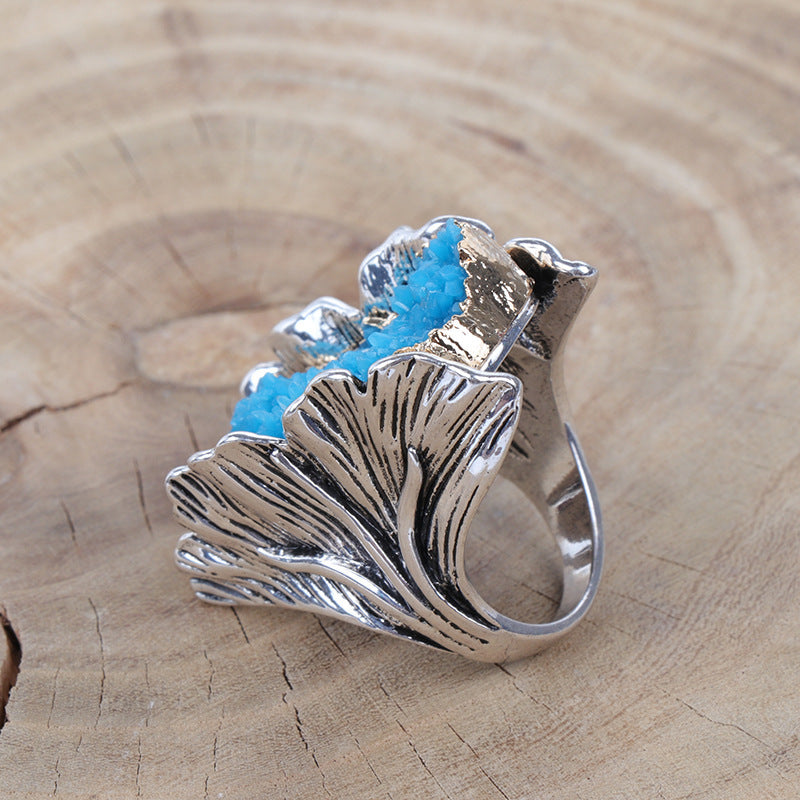 Fashion Style Vintage Natural Stone Ring For Women