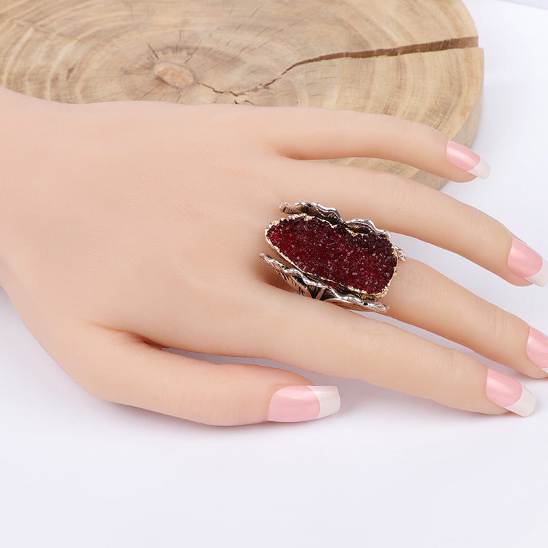 Fashion Style Vintage Natural Stone Ring For Women