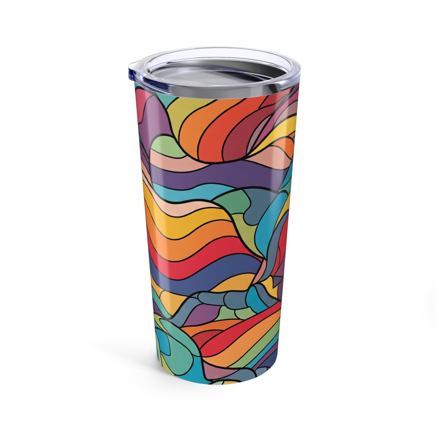 20 Oz Stainless Steel Tumbler With Printed Design Double Wall Insulation Travel Mug Hot And Cold Easy To Clean