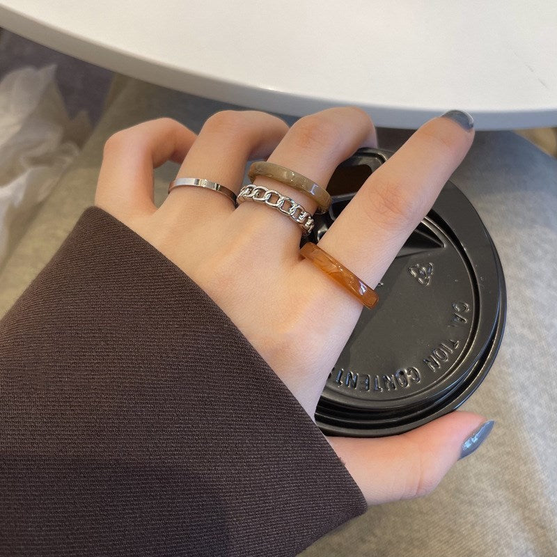 Silver Ring For Women Fashionable Versatile Everyday Wear