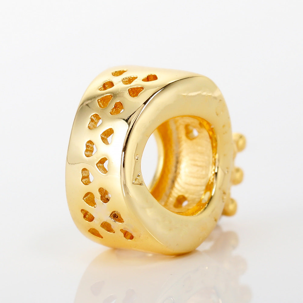 Crown Letter O Charm Bead 4 3mm For DIY Bracelet Necklace Jewelry Making Silver Plated Copper Nickel High Quality