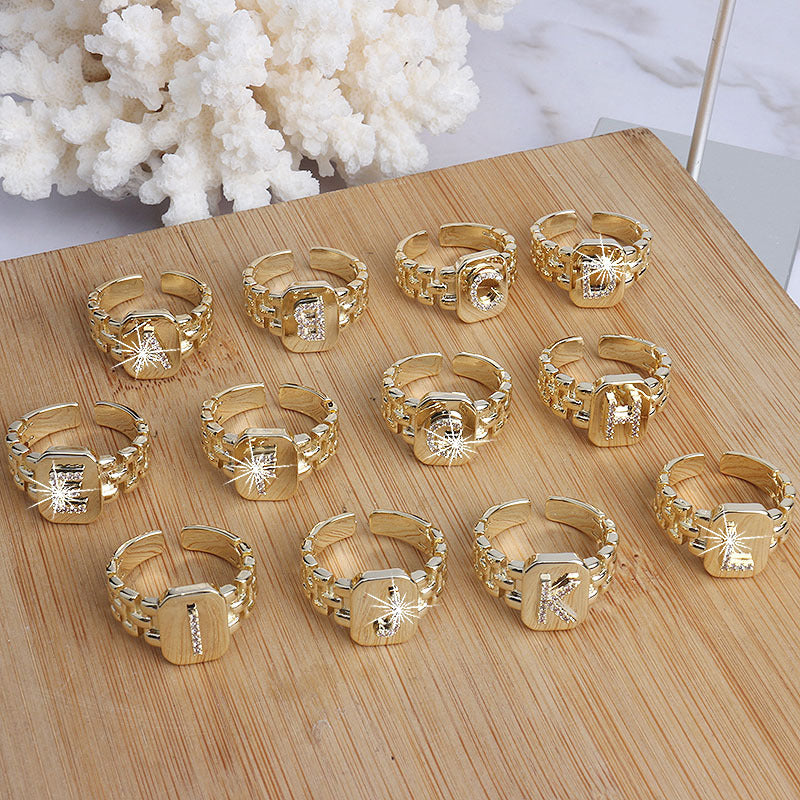 Simple Trendy Metal Chain Open Index Finger Ring Ring