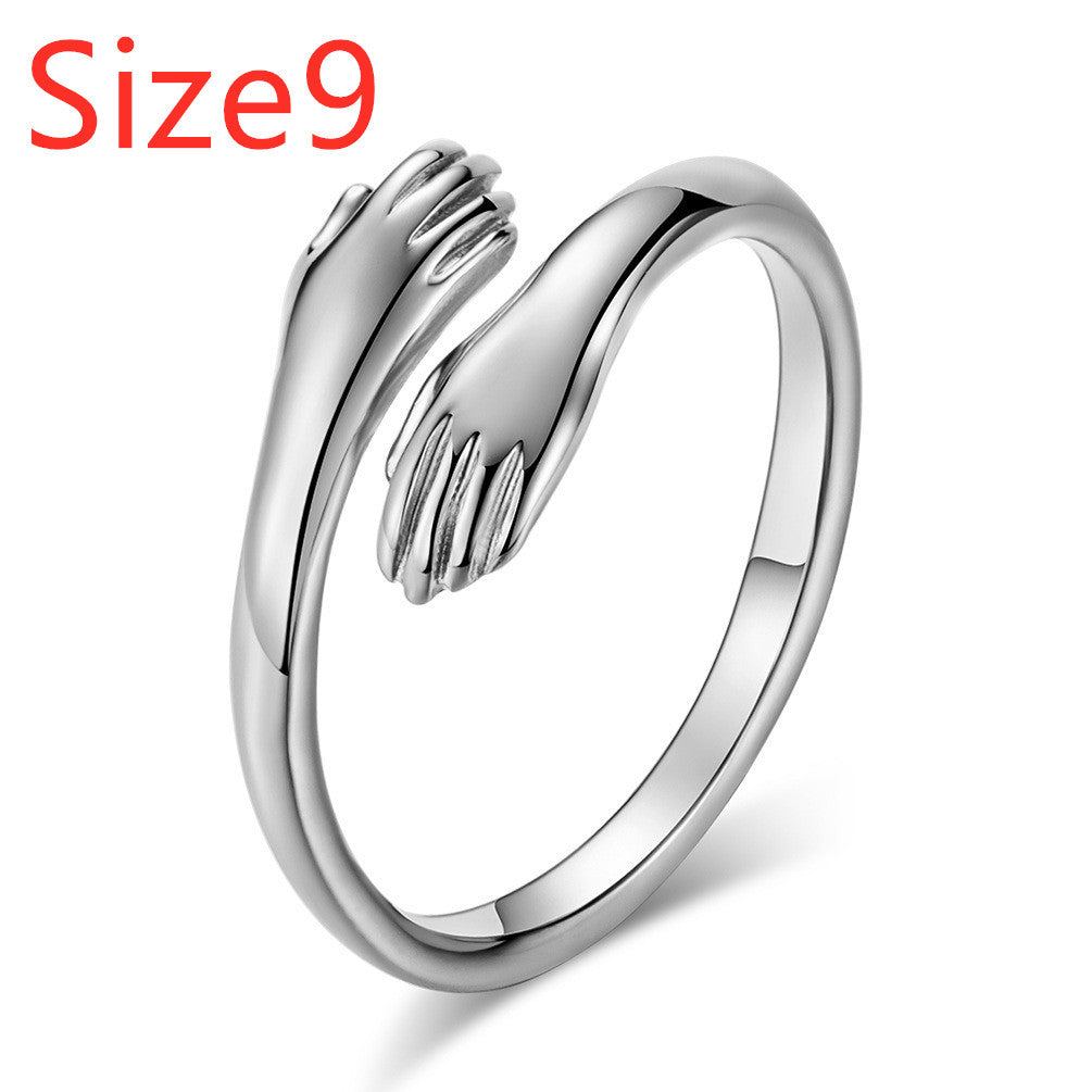 Vintage Hug Ring Eco Friendly White Copper Lightweight Thin Band For Women And Men Ideal Everyday Jewelry Gift