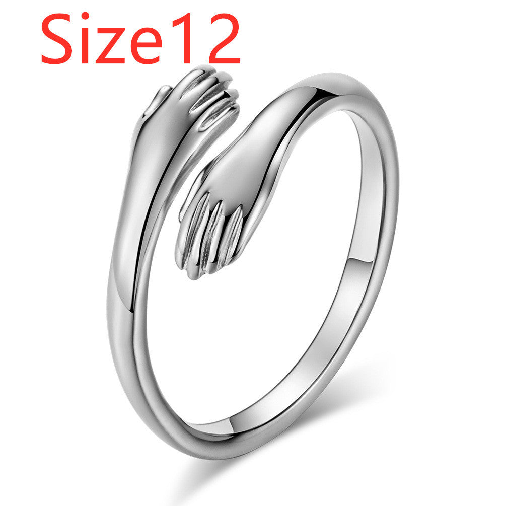 Vintage Hug Ring Eco Friendly White Copper Lightweight Thin Band For Women And Men Ideal Everyday Jewelry Gift