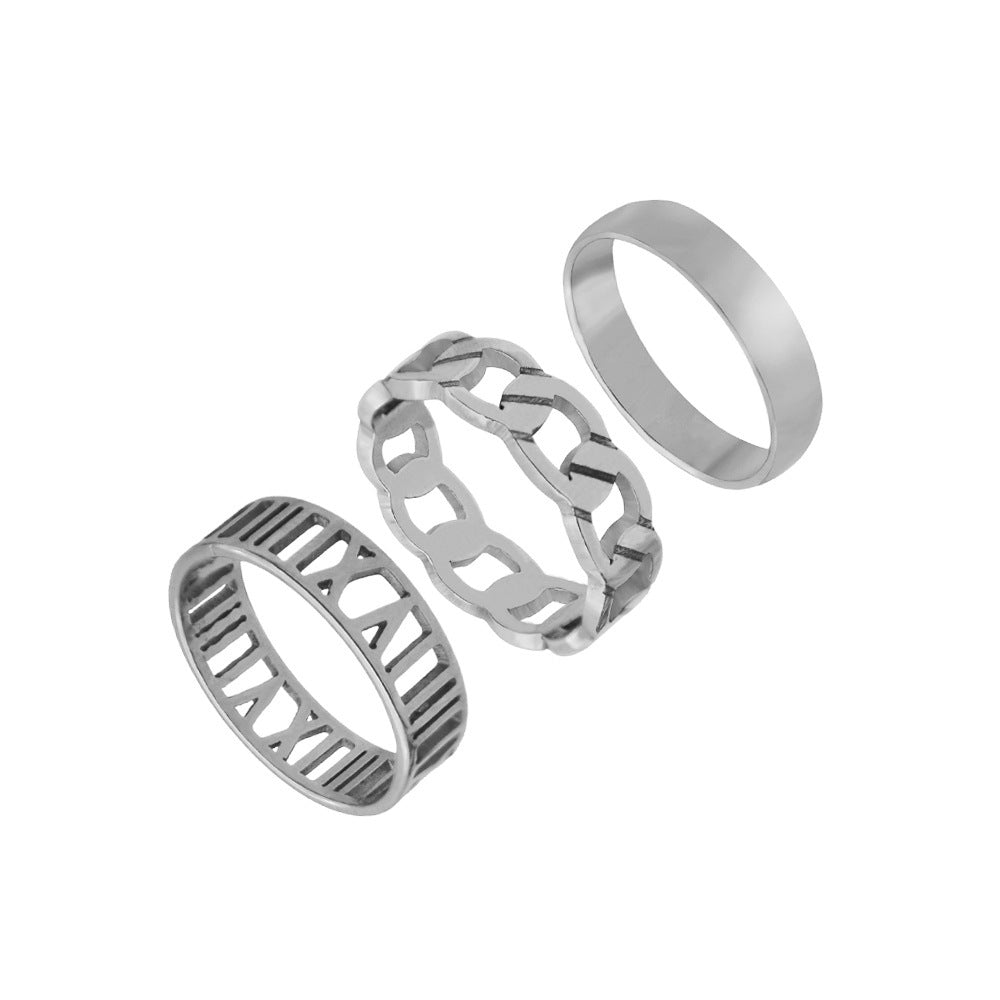 Couple Rings Simple Titanium Steel Rings Electroplated Stainless Steel Matching Promise Rings For Him And Her Wedding