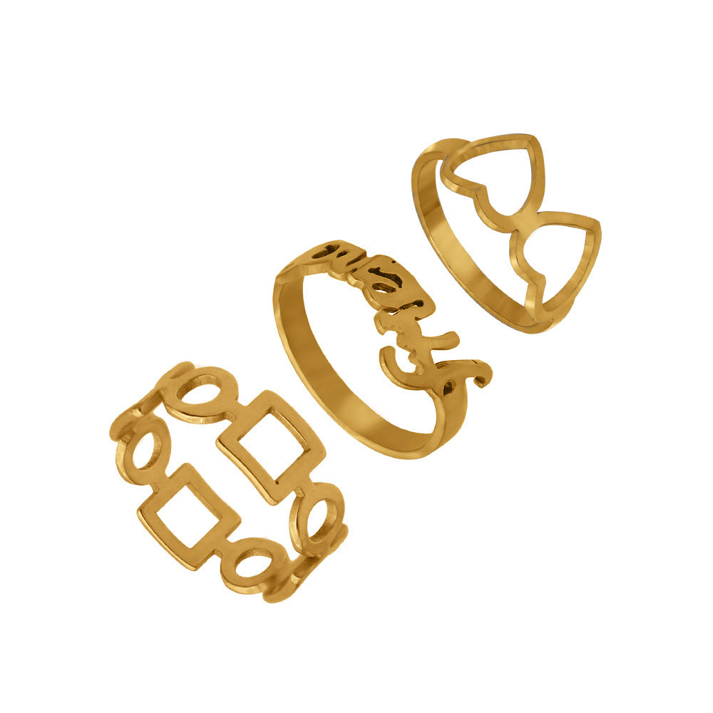 Couple Rings Simple Titanium Steel Rings Electroplated Stainless Steel Matching Promise Rings For Him And Her Wedding