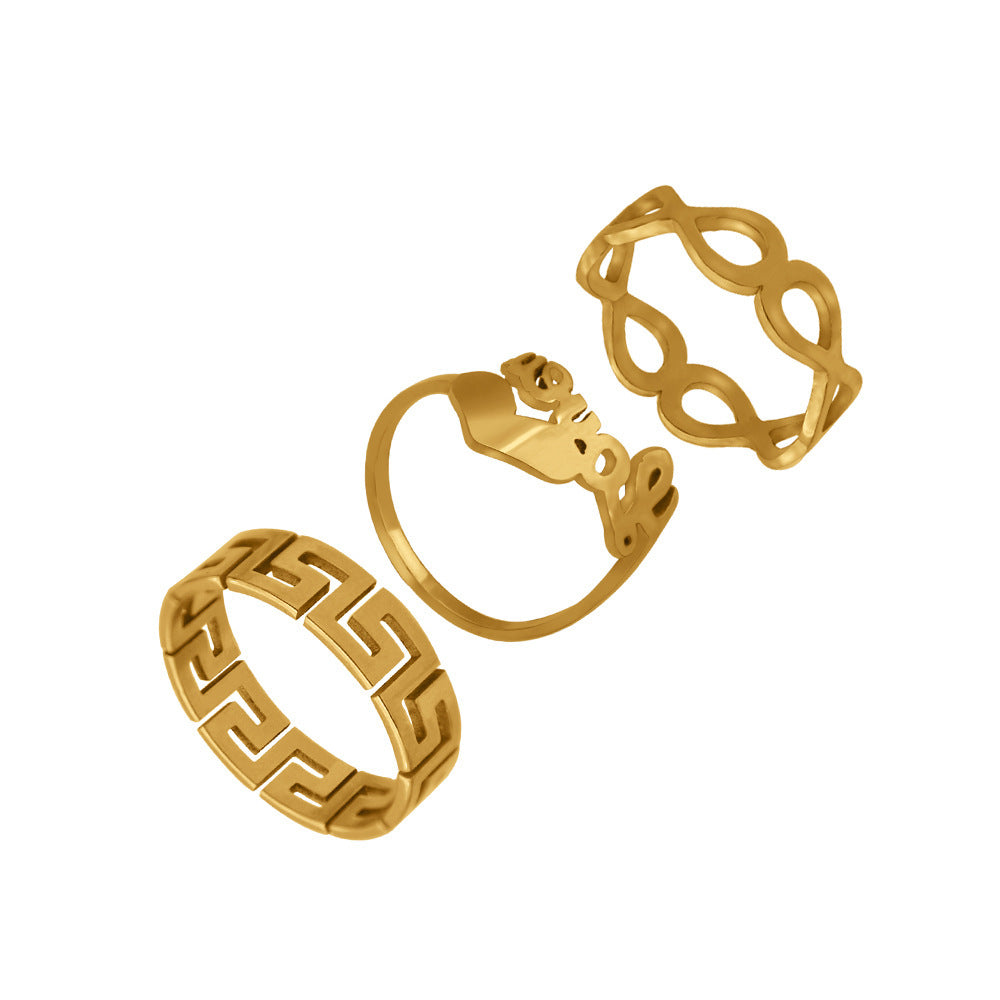 Couple Rings Simple Titanium Steel Rings Electroplated Stainless Steel Matching Promise Rings For Him And Her Wedding