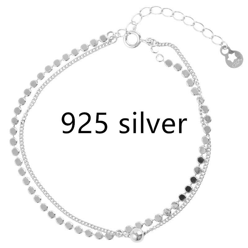 Womens Copper Geometric Bracelet White Gold Plated Korean