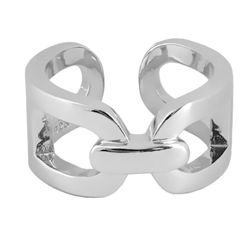 Womens Geometric Open Ring Adjustable Copper Knuckle Ring Electroplated Individually Packed For Holiday Gifts Idea