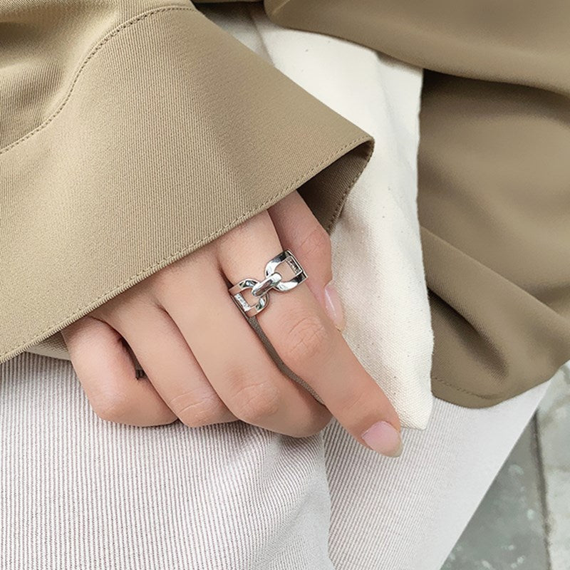 Womens Geometric Open Ring Adjustable Copper Knuckle Ring Electroplated Individually Packed For Holiday Gifts Idea