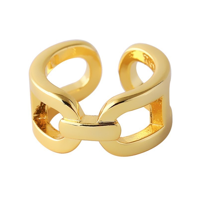 Womens Geometric Open Ring Adjustable Copper Knuckle Ring Electroplated Individually Packed For Holiday Gifts Idea