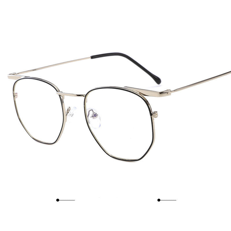 Unisex Half Frame Glasses Vintage Metal Frame Gold Rim Eyewear Fashion Statement Look Modern Eyewear Style Now