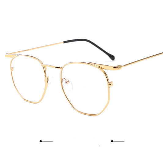 Unisex Half Frame Glasses Vintage Metal Frame Gold Rim Eyewear Fashion Statement Look Modern Eyewear Style Now