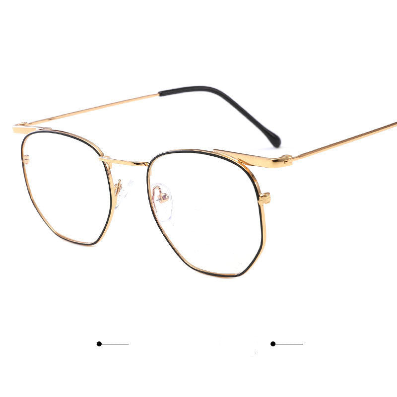 Unisex Half Frame Glasses Vintage Metal Frame Gold Rim Eyewear Fashion Statement Look Modern Eyewear Style Now