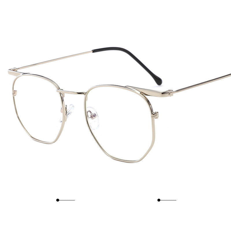 Unisex Half Frame Glasses Vintage Metal Frame Gold Rim Eyewear Fashion Statement Look Modern Eyewear Style Now