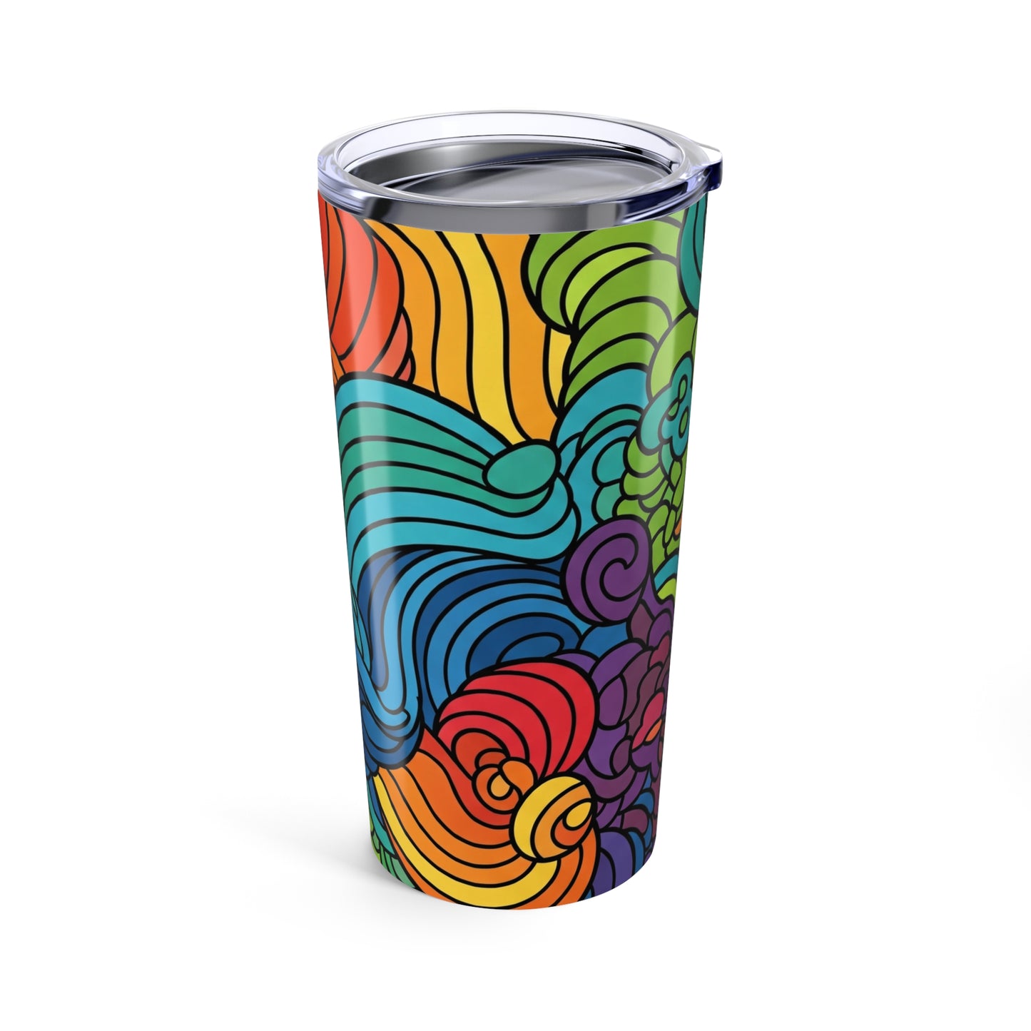 20oz Stainless Steel Tumbler Printed Design Double Wall Vacuum Insulation Spill Resistant Travel Mug Dishwasher