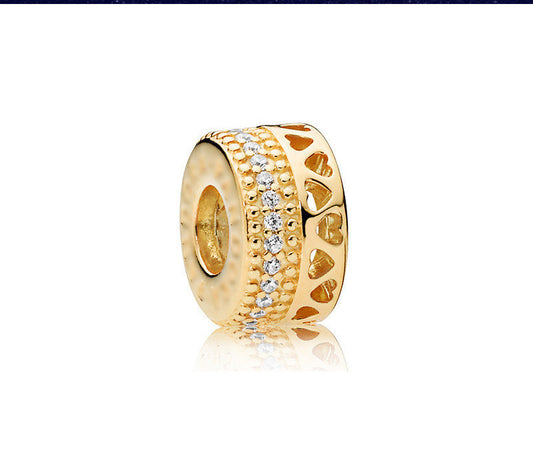 Colored Glass Beads for DIY Jewelry Making with Silver 925 Loose Beads and Silicone Clip for bead crafting use