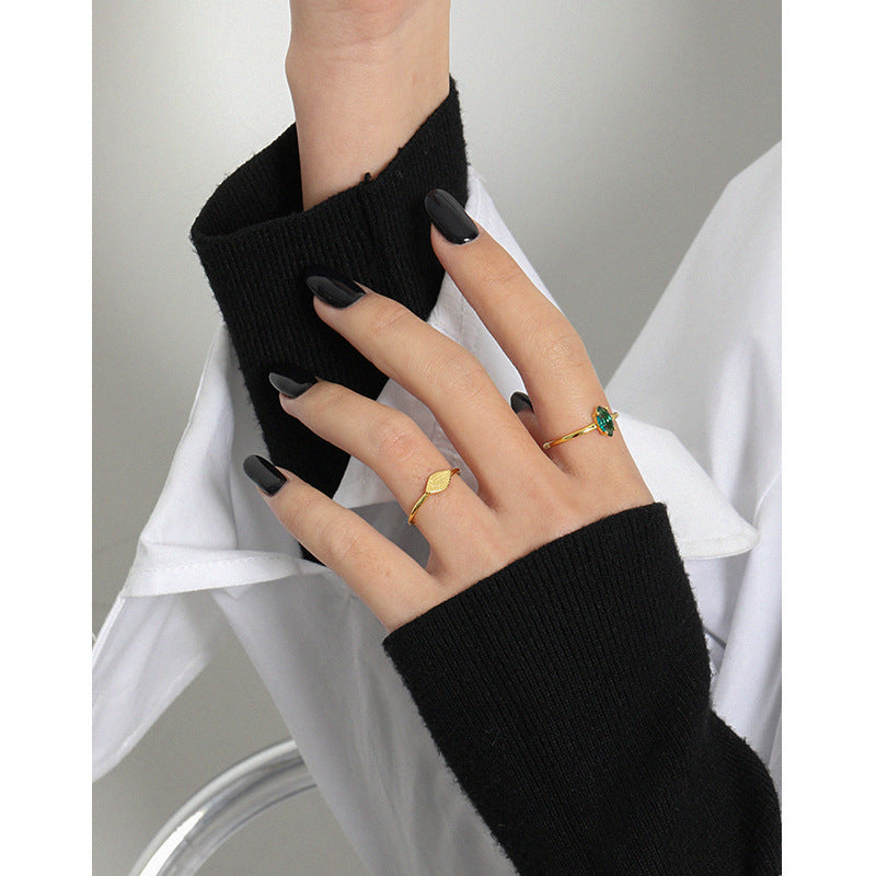 Womens Adjustable Eye Design Ring S925 Sterling Silver Golden Fashion Jewelry Fashion Gift Her Durable Elegant