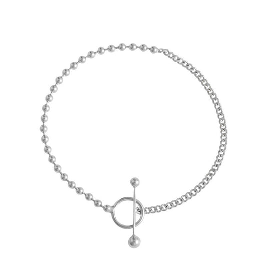 Womens Copper Bracelet Korean Geometric Electroplated Bracelet Buckle Design Individually Packed Jewelry White