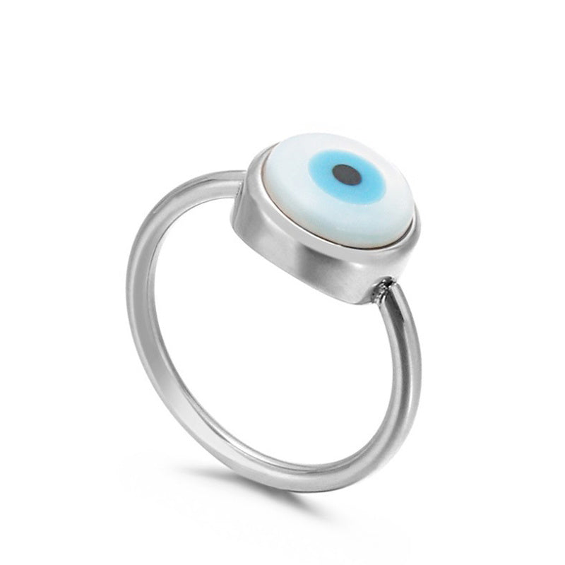Devil Eye Stainless Steel Ring For Women Korean Jewelry