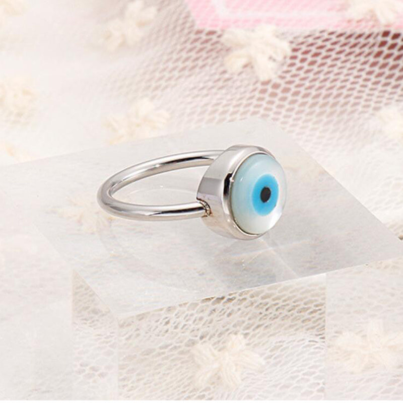 Devil Eye Stainless Steel Ring For Women Korean Jewelry