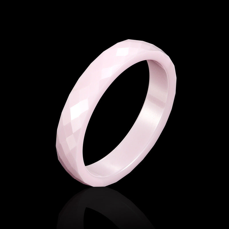 Ceramic Ring For Women Natural No Scratches No Discoloration Black Pink White Sizes 5 6 7 8 9 10 Individually Packed