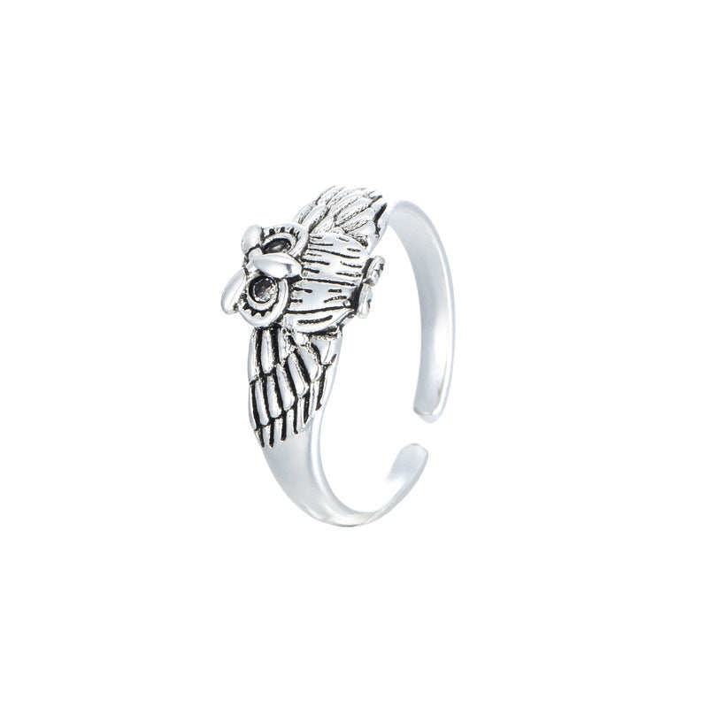 Open Adjustable Vintage Ring In 925 Sterling Silver With Platinum Plating For Daily Wear And Elegant Everyday Accessory
