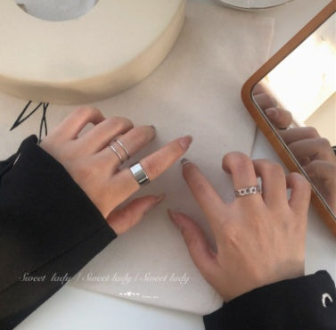 Unisex Open Ring Infinity Symbol Silver Plated Adjustable Jewelry Gift For Engagement And Everyday Wear Classy