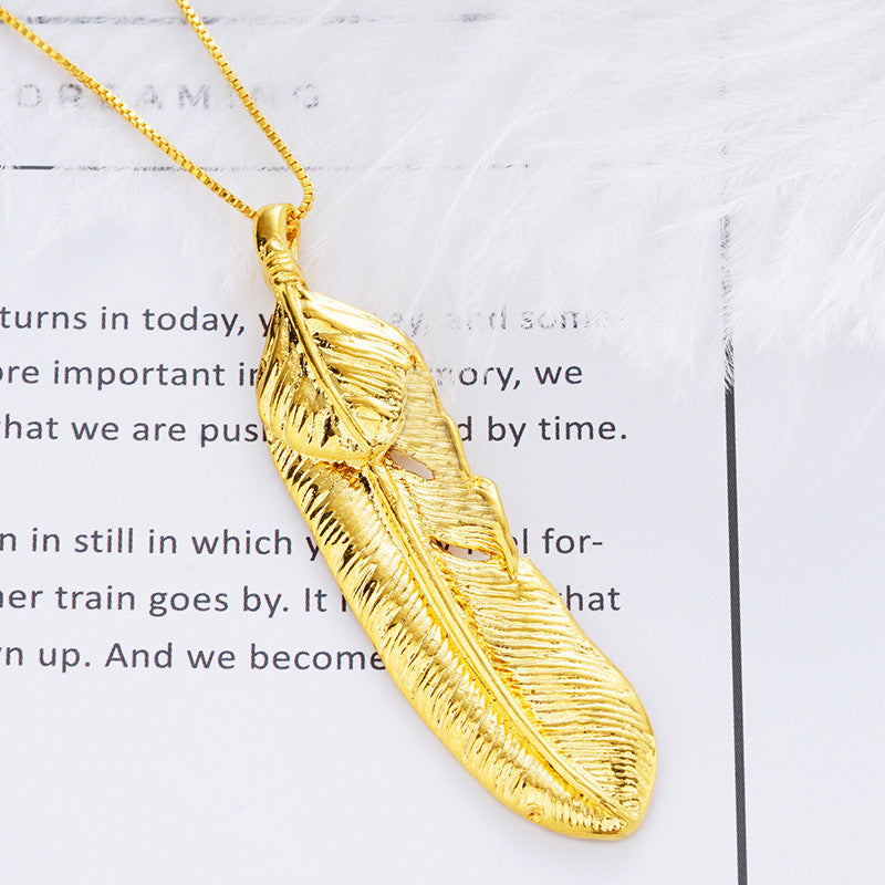 Womens Feather Open Bracelet Ring Elegant Gold Plated Design Fashionable Jewelry High Temperature Electroplated