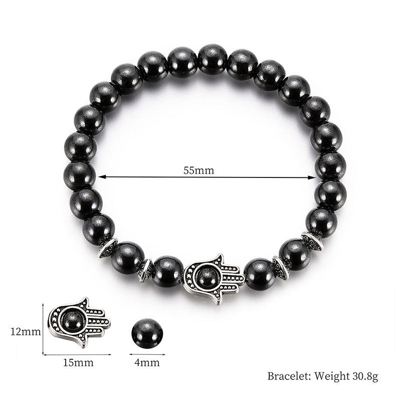 Unisex Magnetic Bracelet Geometric Design Anti Fatigue European American Jewelry For Men And Women Casual Gear