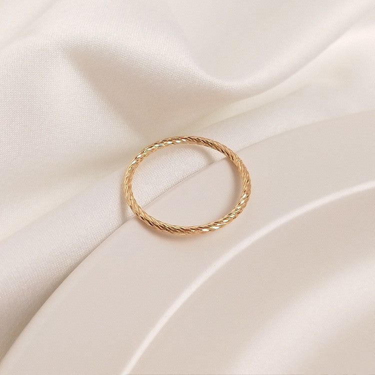 Copper Chain Ring Set Fashion Jewelry For Everyday And Special Occasions Versatile Rings Durable Copper Finish