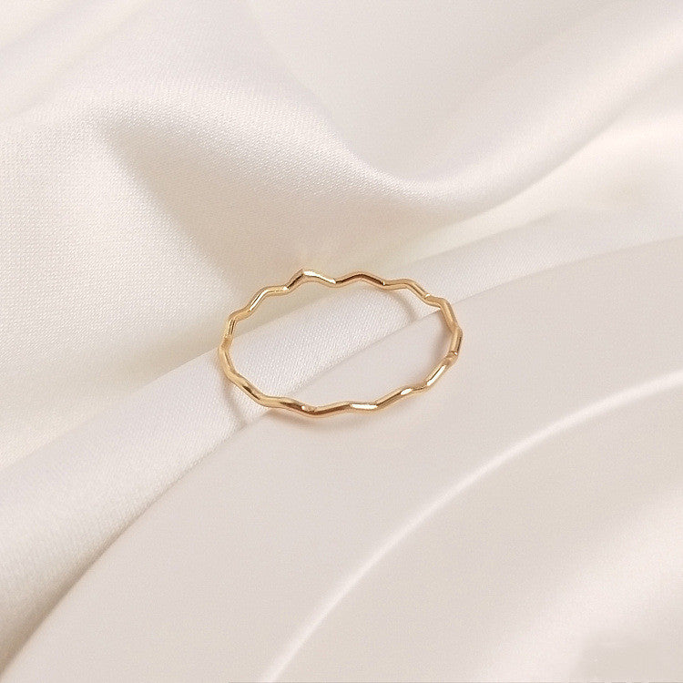 Copper Chain Ring Set Fashion Jewelry For Everyday And Special Occasions Versatile Rings Durable Copper Finish