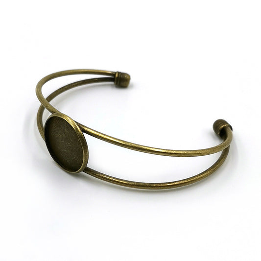 Bracelet Bottom Support Double Line Copper Backing For Jewelry Making Repair 18mm 20mm 25mm Sizes Include Pack