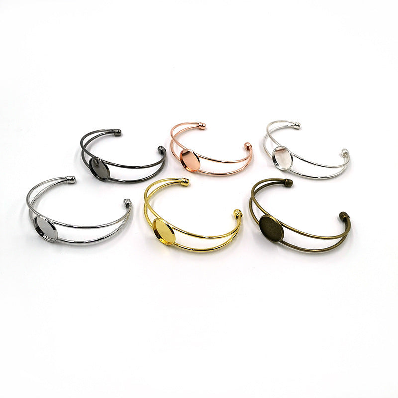 Bracelet Bottom Support Double Line Copper Backing For Jewelry Making Repair 18mm 20mm 25mm Sizes Include Pack