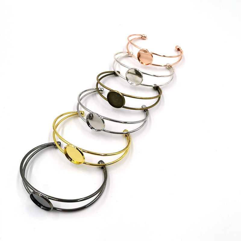 Bracelet Bottom Support Double Line Copper Backing For Jewelry Making Repair 18mm 20mm 25mm Sizes Include Pack