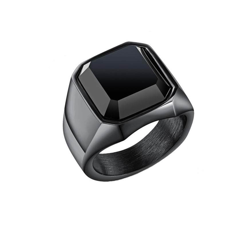 Mens Geometric Ring Alloy Silver Finish Modern Statement Jewelry For Him Gift Ready Unisex Accessory With Bold Design