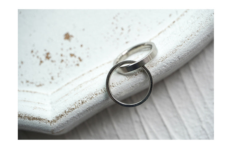 Titanium Steel Double Ring Cross Ring For Men And Women Fashion Jewelry Gift For Him Or Her Promise Rings Gift