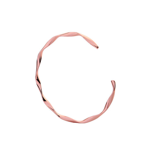 Geometric Alloy Bracelet for Women Korean Style Irregular Patterning Electroplated Bangle Gift for Anniversary
