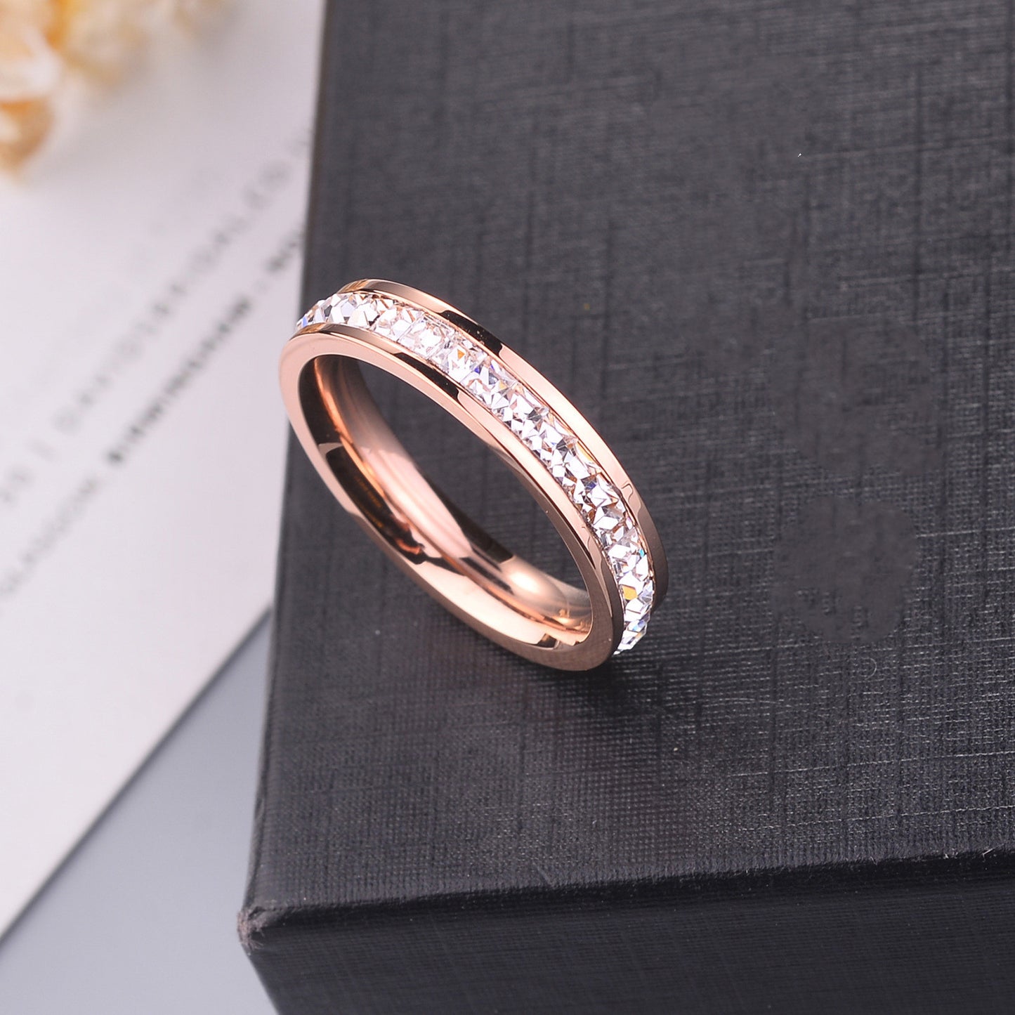 Titanium Steel Rose Gold Plated Ring For Women Bowknot Korean Style Fashion Jewelry Everyday Wear For All Timeless